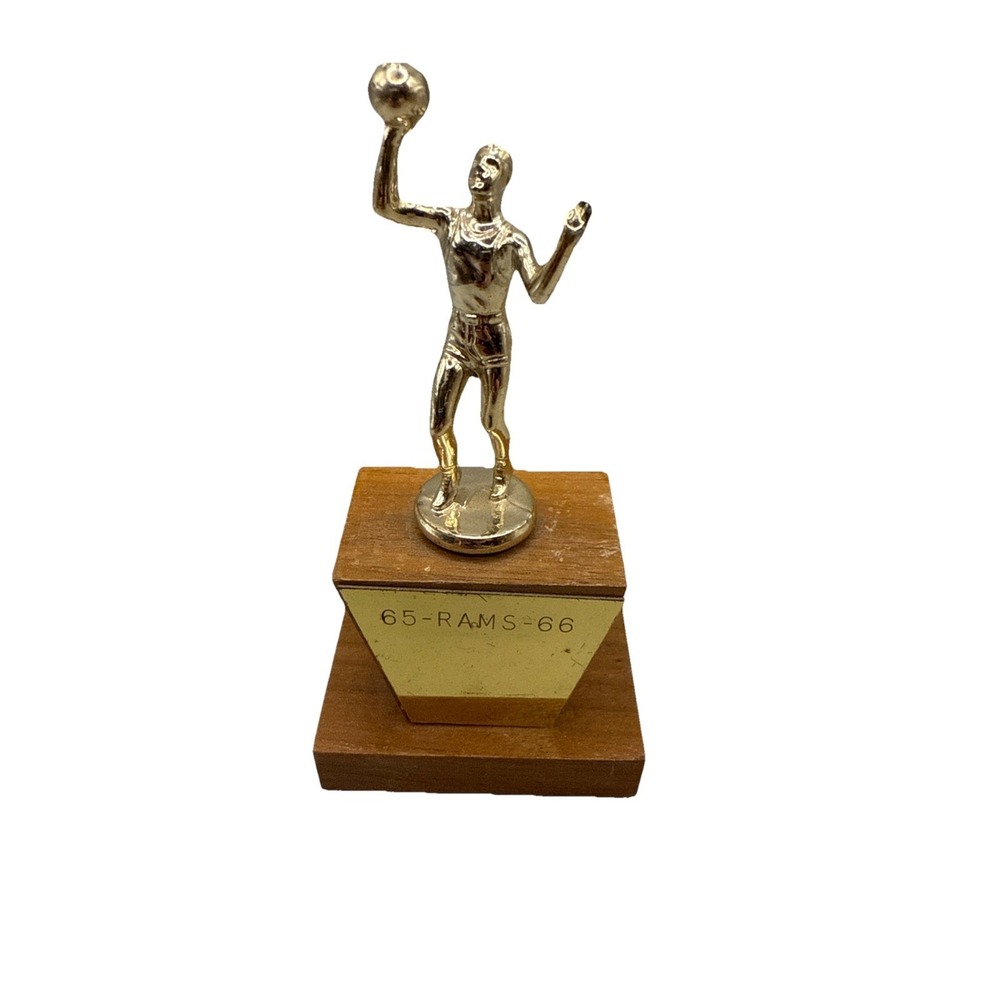 Rams Basketball Trophy 1965-1966‎ 4.5" Tall Vintage Luke's Sports Montana